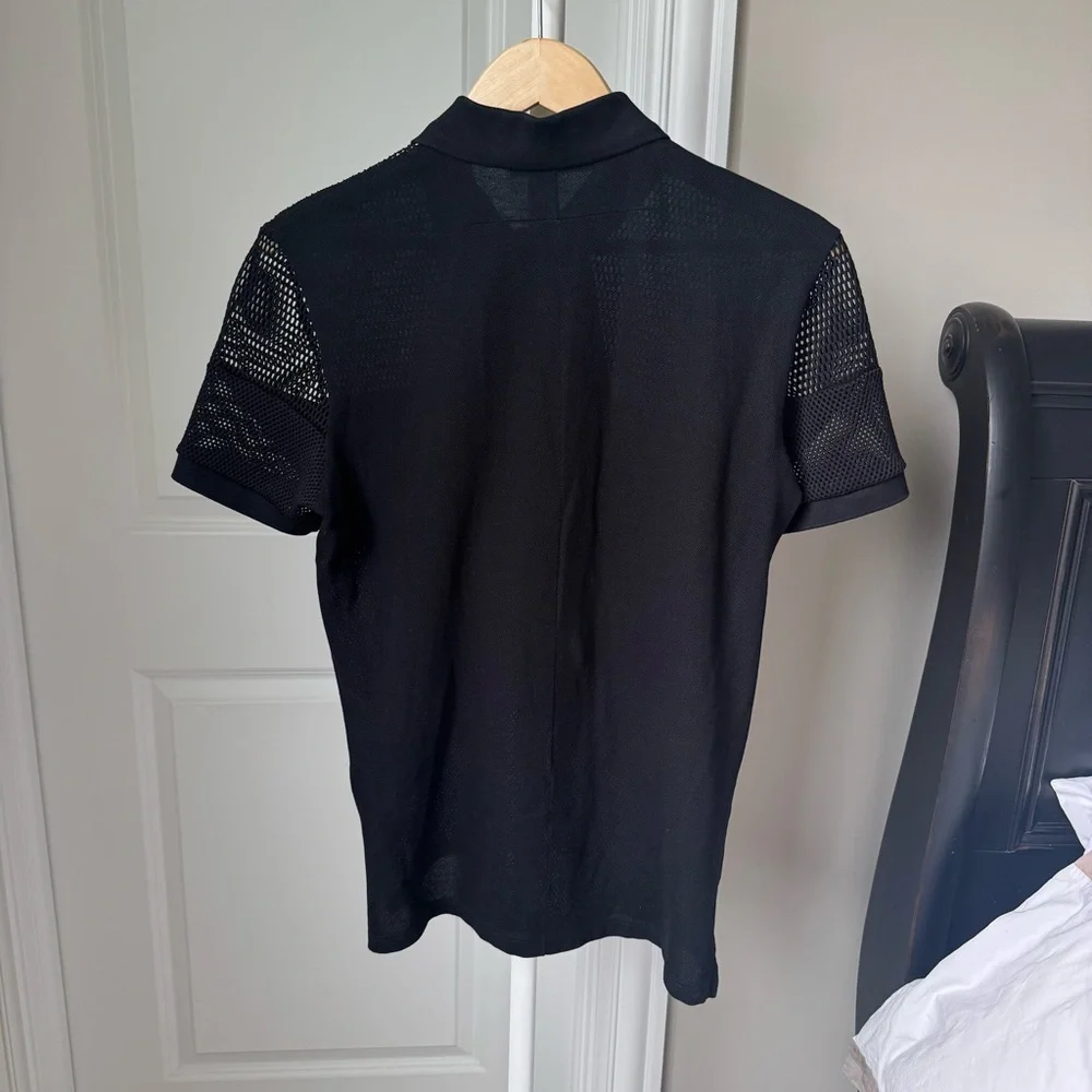 Givenchy Black Polo with Sheer Mesh Panels - Picture 7 of 7